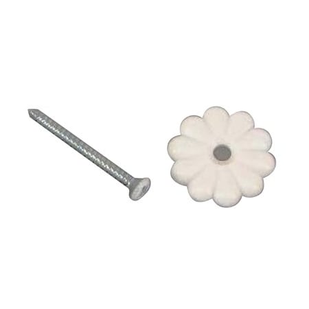 Us Hardware 6PK WHT MH Roset Button D-138C